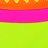 Popvil Bandeau Shell Trim Colorblock Hotpink Bikini Set