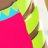 Popvil One Shoulder Cutout Shell Trim Side Strappy Bikini Set